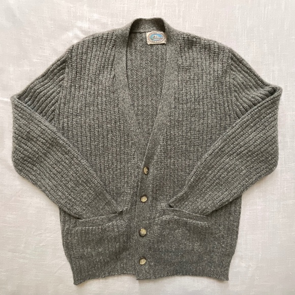 Environmental Clothing Co. Heavy Men’s Grey Wool Cardigan Size L Made in USA NEW - Picture 1 of 12